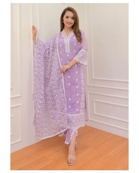 Subtle glamour with Pakistani embroidery Suit