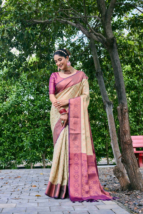 Presenting Kubera Pattu Kanjivaram Silk Saree.