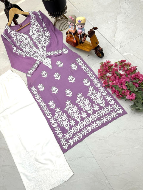 Designer Partywear Chikankari 2 piece Set