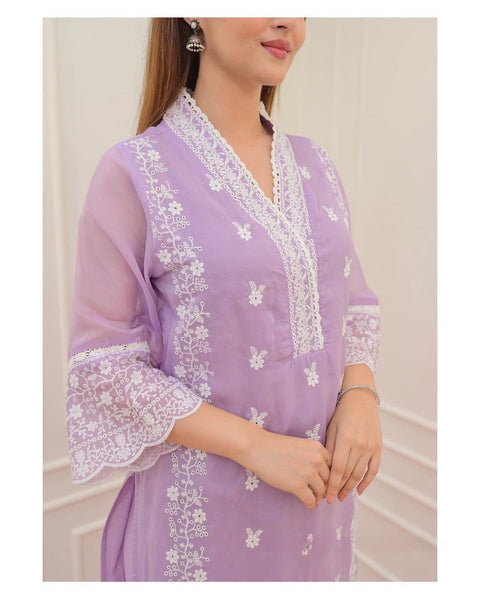 Subtle glamour with Pakistani embroidery Suit