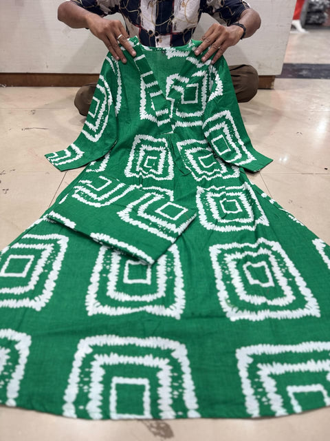 New Trending Jaipur print aline cord -set