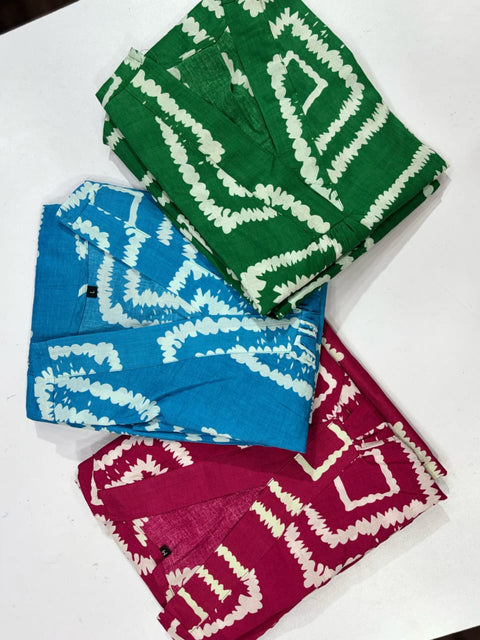 New Trending Jaipur print aline cord -set