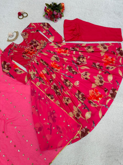 Designer Suit On Muslin Cotton febric with inner and Digital print