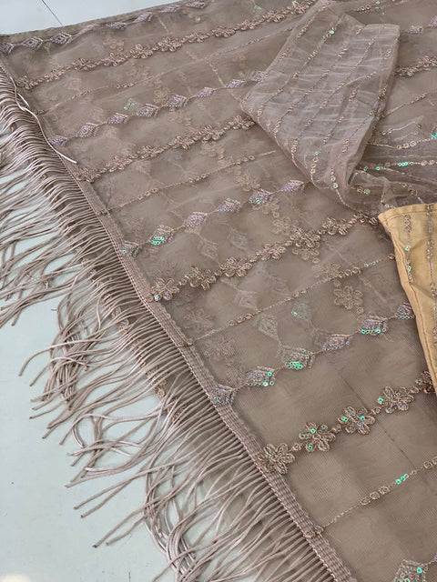 Elegany Soft Net Saree With Sequence Work In 4 Colour's.