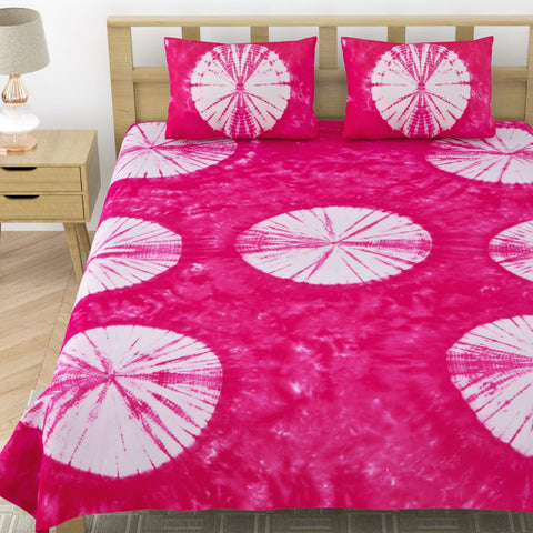 TIE AND DYE BEDSHEET WITH PILLOW COVERS