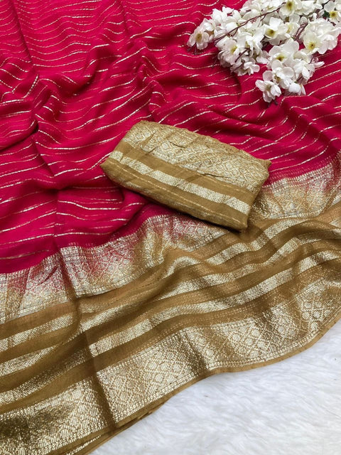 NEW DESIGN VISCOSE GEORGETTE SAREES.