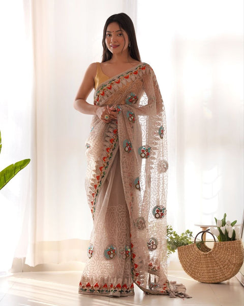 Heavy Butterfly Net Saree In 5 Colour's Available.