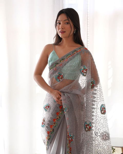 Heavy Butterfly Net Saree In 5 Colour's Available.