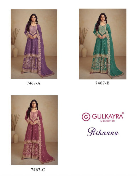 Gulkayra Rihaana Chinon Designer Salwar Suits Collection