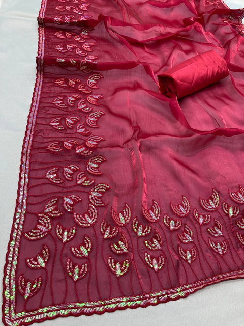 Beautiful  Saree for wedding on premium Soft