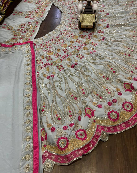 Embroidery Georgette Bridal Lehenga Choli