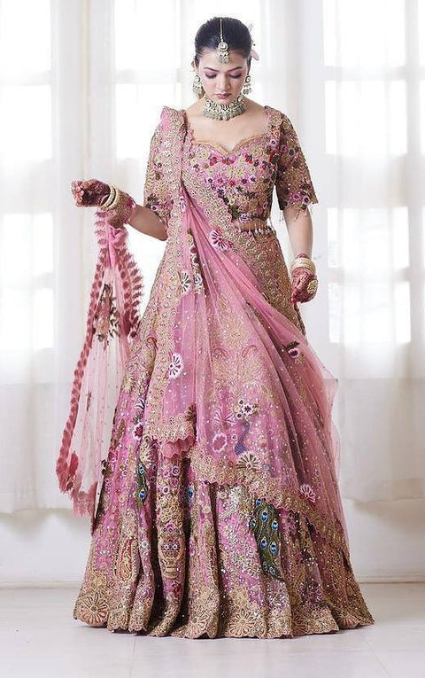 Pakistani Raw Silk Bridal Maxi for Wedding LEHENGA CHOLI