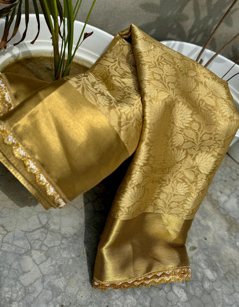 Woven, Embellished Banarasi Silk Blend Saree