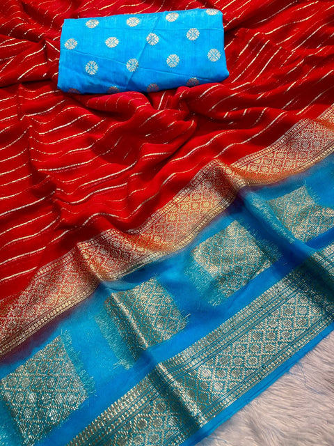 Woven Kanjivaram Banarasi Silk Saree