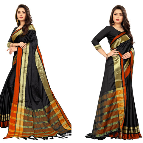 AURA COTTON SILK  ZARI PALLU  SAREE