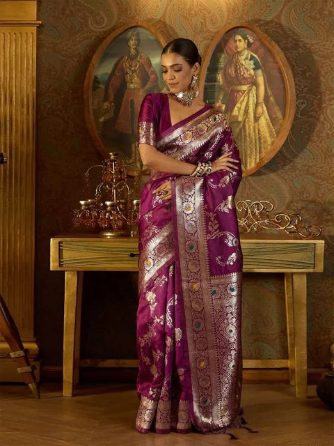 beautiful saree is elegantly decorated with gorgeous Solid Jacquard weave Saree