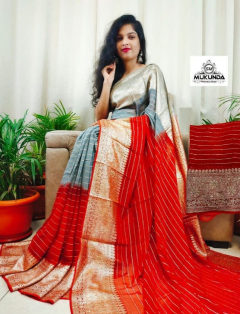 Viscose Georgette 2D Dying Saree