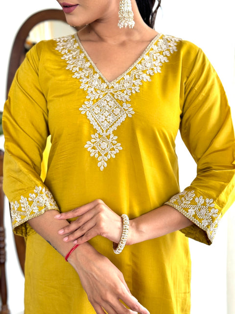 beautiful Designer heavy Viscose fabric  Kurta Suit set