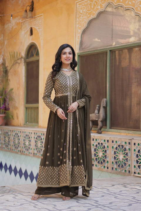 Designer   Three Piece  Bottom Suit with dupatta