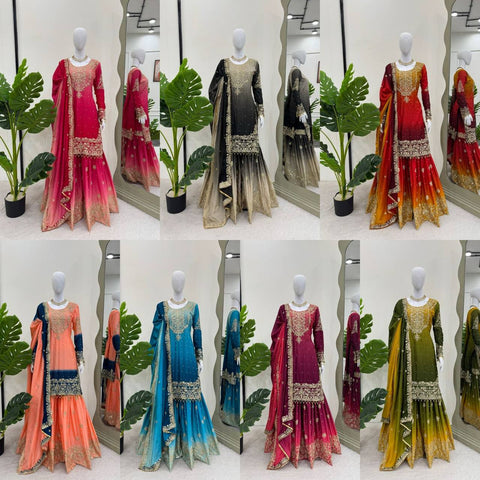 NEW DESIGNER HEAVY FUAX GEORGETTE PAKISTANI SUIT