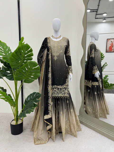 NEW DESIGNER HEAVY FUAX GEORGETTE PAKISTANI SUIT