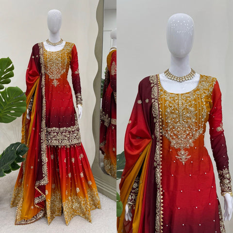 NEW DESIGNER HEAVY FUAX GEORGETTE PAKISTANI SUIT