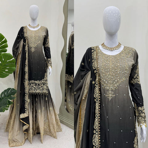 NEW DESIGNER HEAVY FUAX GEORGETTE PAKISTANI SUIT