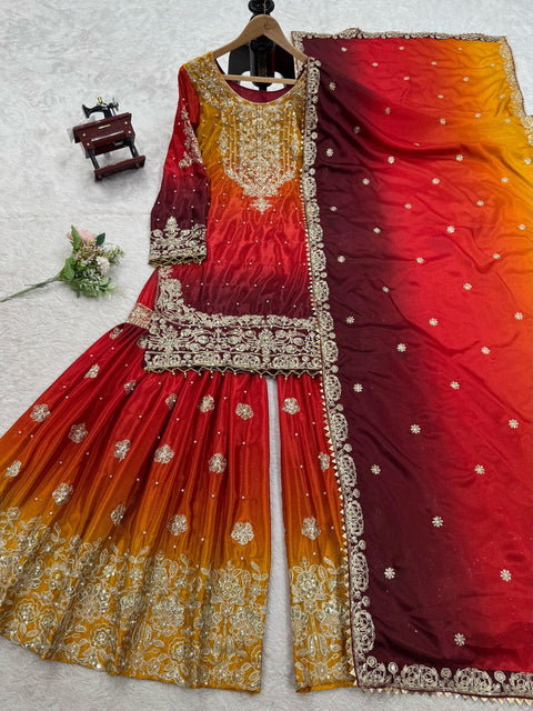 NEW DESIGNER HEAVY FUAX GEORGETTE PAKISTANI SUIT