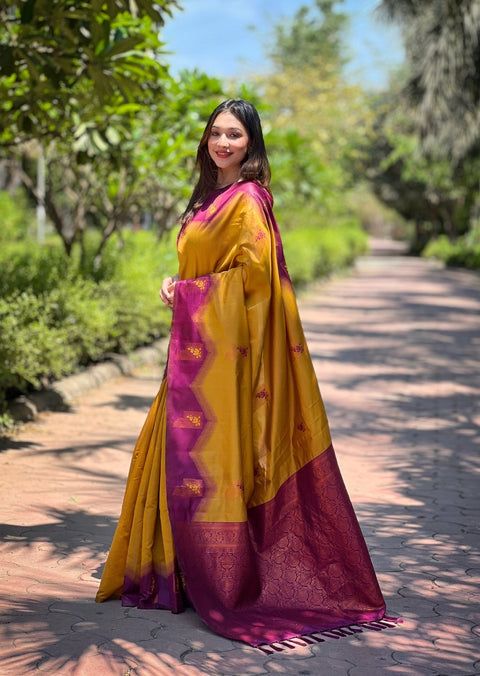 Pure Kanjivaram Banarasi Silk Saree