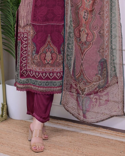 Pakistani beautiful floral print lawn cotton suit