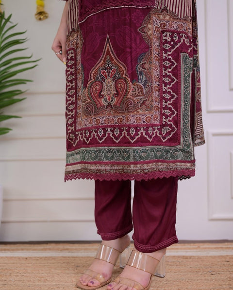 Pakistani beautiful floral print lawn cotton suit