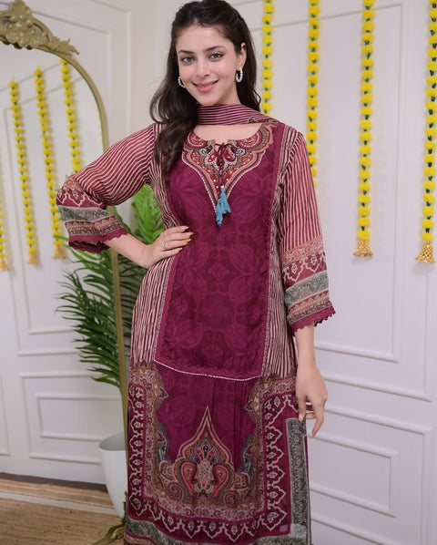 Pakistani beautiful floral print lawn cotton suit