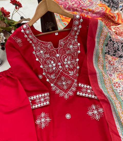 Beautiful top Buttom With Dupatta set