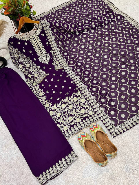 New Designer Party Wear Look Top-Pent and Dupatta