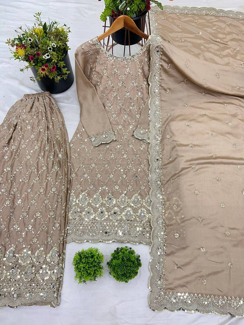New Designer Party Wear Look Top Sharara ,and Dupatta