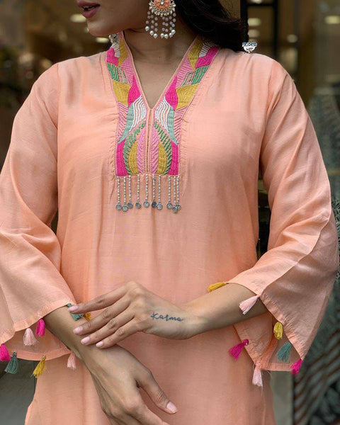 Women Sequence Embroidered Kurta Bottom With Dupatta