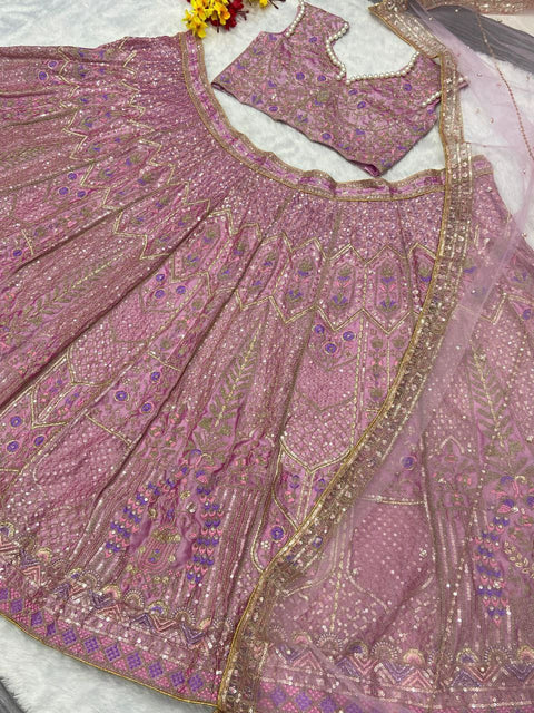 woman's Lengha choli set with beautiful design & new color  Lehenga Choli