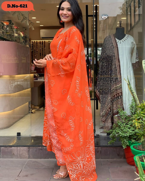 Beutiful  Georgette Embroidery  Top Bottom With Dupatta