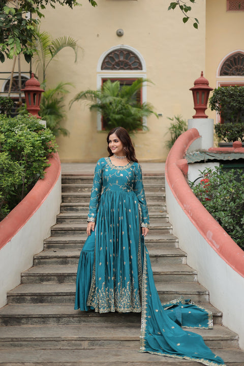 PREMIUM DESIGNER READYMADE TOP-SHARARA-DUPATTA