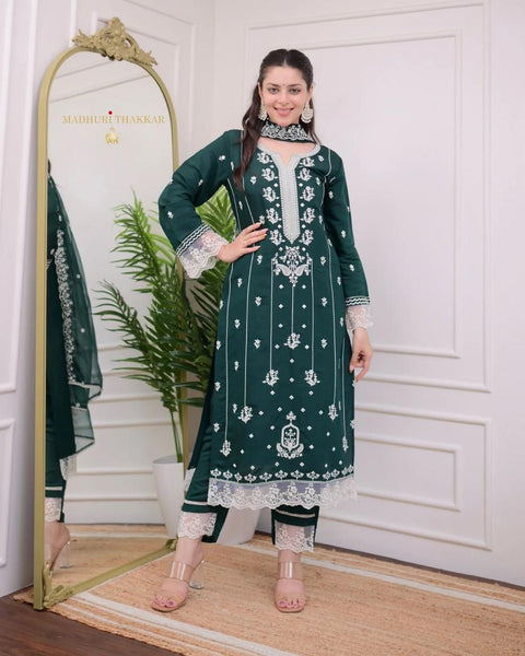NEW DESIGNER HEAVY FUAX GEORGETTE DIGITAL PRINT HAND WORK SUIT