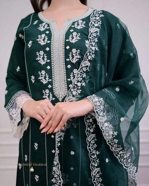 NEW DESIGNER HEAVY FUAX GEORGETTE DIGITAL PRINT HAND WORK SUIT