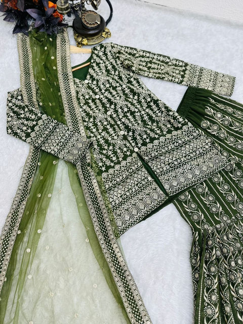New Designer Party Wear Look Sharara Set