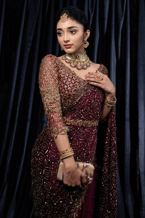Heavy Kasturi Silk Georgette Saree with Blouse