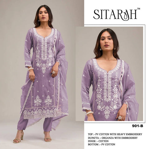 Heavy PV Cotton Straight Top Bottom with Dupatta