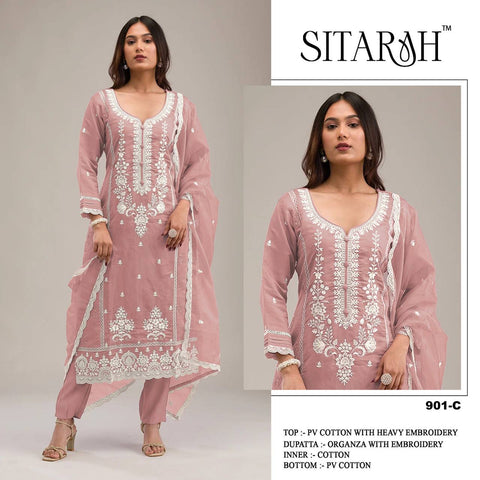 Heavy PV Cotton Straight Top Bottom with Dupatta