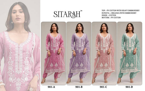 Heavy PV Cotton Straight Top Bottom with Dupatta