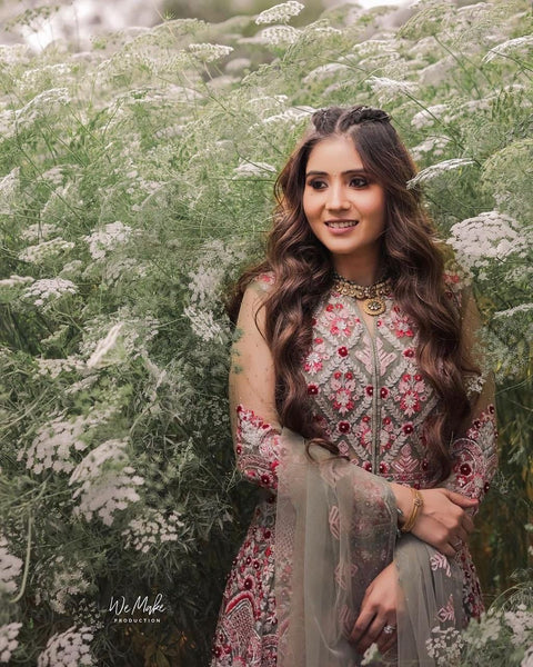 DESIGNER WEDDING PARTY WEAR KURTA SHARARA SUIT WITH DUPATTA