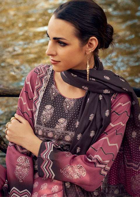 Designer Printed pure jamm cotton Kurta With Pant And Dupatta
