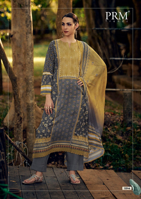 Designer Printed pure jamm cotton Kurta With Pant And Dupatta
