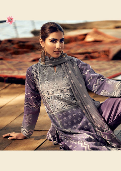Designer Printed pure jamm cotton Kurta With Pant And Dupatta